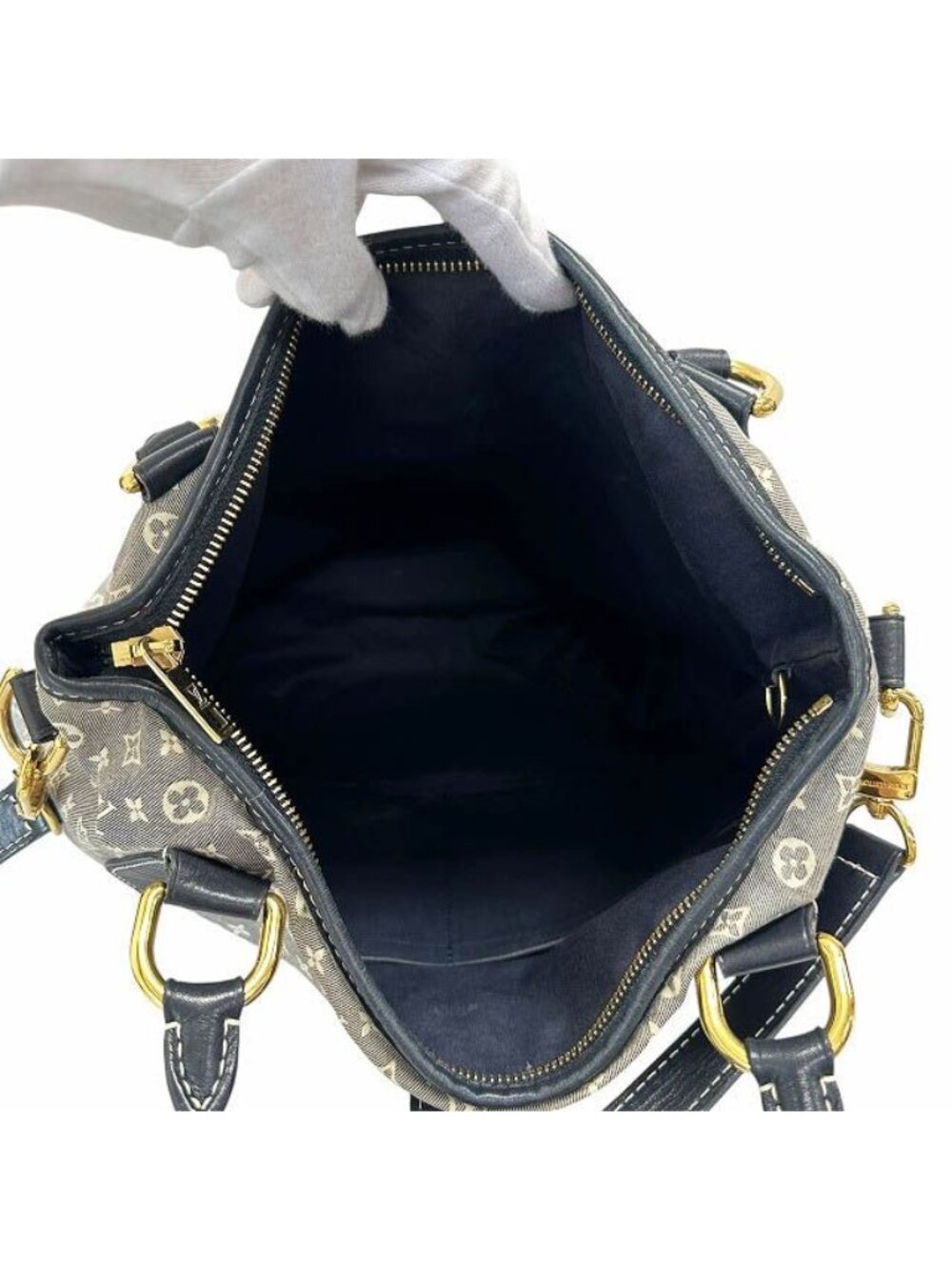 Louis Vuitton Monogram Idylle Elegy 2-Way Tote Shoulder Bag Navy - Picture 3 of 9